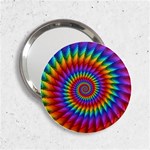 Psychedelic Rainbow Spiral 2.25  Handbag Mirror