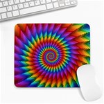 Psychedelic Rainbow Spiral Large Mousepad