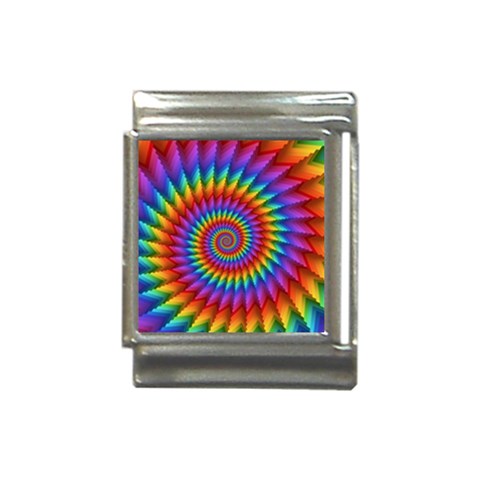 Psychedelic Rainbow Spiral Italian Charm (13mm) from ArtsNow.com Front