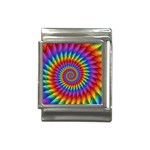 Psychedelic Rainbow Spiral Italian Charm (13mm)