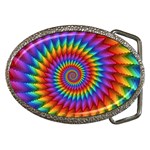 Psychedelic Rainbow Spiral Belt Buckle