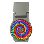 Psychedelic Rainbow Spiral Money Clip (Round)