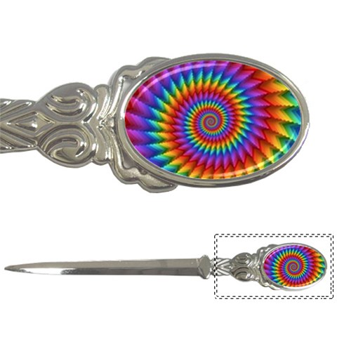 Psychedelic Rainbow Spiral Letter Opener from ArtsNow.com Front