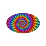 Psychedelic Rainbow Spiral Sticker (Oval)