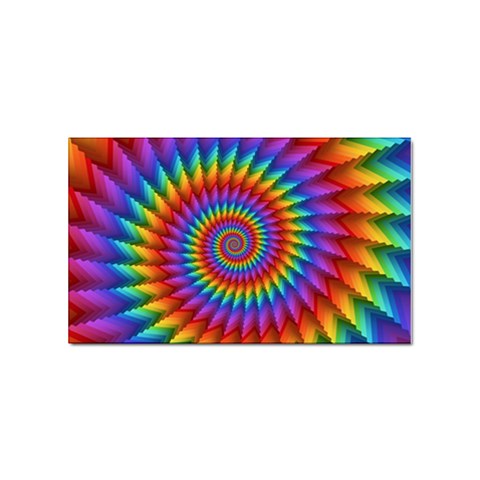 Psychedelic Rainbow Spiral Sticker (Rectangular) from ArtsNow.com Front