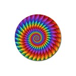 Psychedelic Rainbow Spiral Magnet 3  (Round)