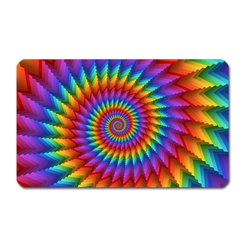 Psychedelic Rainbow Spiral Magnet (Rectangular) from ArtsNow.com Front