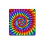 Psychedelic Rainbow Spiral Magnet (Square)