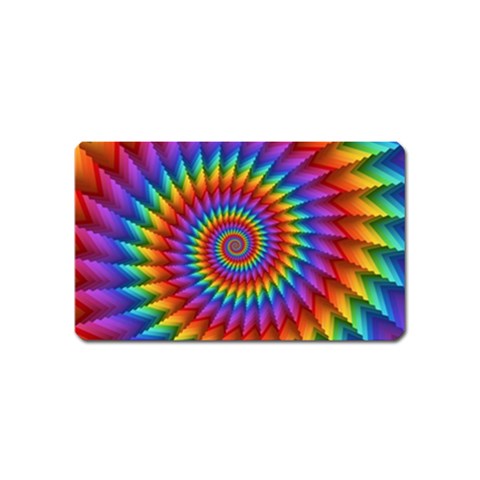 Psychedelic Rainbow Spiral Magnet (Name Card) from ArtsNow.com Front