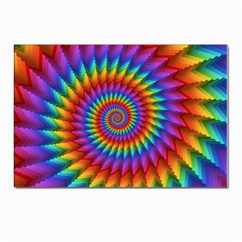 Psychedelic Rainbow Spiral Postcard 4 x 6  (Pkg of 10) from ArtsNow.com Front