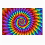 Psychedelic Rainbow Spiral Postcard 5  x 7 