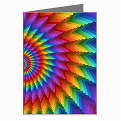 Psychedelic Rainbow Spiral Greeting Card from ArtsNow.com Left