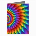 Psychedelic Rainbow Spiral Greeting Card