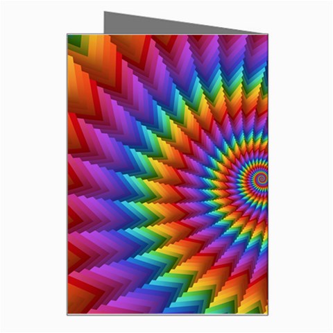 Psychedelic Rainbow Spiral Greeting Card from ArtsNow.com Right