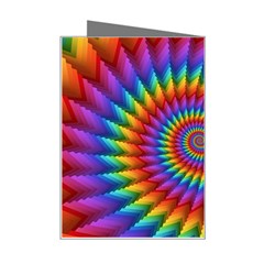 Psychedelic Rainbow Spiral Mini Greeting Card from ArtsNow.com Right