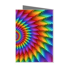 Psychedelic Rainbow Spiral Mini Greeting Cards (Pkg of 8) from ArtsNow.com Left