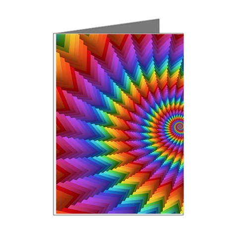 Psychedelic Rainbow Spiral Mini Greeting Cards (Pkg of 8) from ArtsNow.com Right