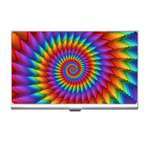 Psychedelic Rainbow Spiral Business Card Holder from ArtsNow.com Front