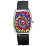 Psychedelic Rainbow Spiral Barrel Style Metal Watch