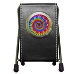 Psychedelic Rainbow Spiral Pen Holder Desk Clock