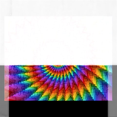 Psychedelic Rainbow Spiral Jigsaw Puzzle (Rectangular) from ArtsNow.com Front