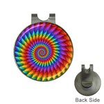 Psychedelic Rainbow Spiral Golf Ball Marker Hat Clip