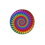 Psychedelic Rainbow Spiral Hat Clip Ball Marker