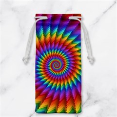 Psychedelic Rainbow Spiral Jewelry Bag from ArtsNow.com Front