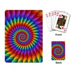 Psychedelic Rainbow Spiral Playing Cards Single Design