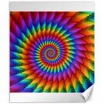 Psychedelic Rainbow Spiral Canvas 8  x 10 