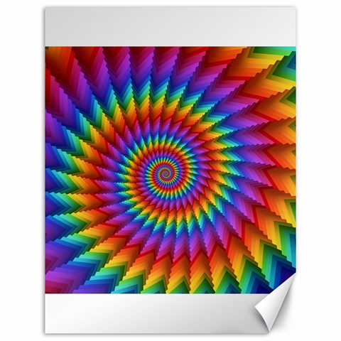 Psychedelic Rainbow Spiral Canvas 12  x 16  from ArtsNow.com 11.86 x15.41  Canvas - 1