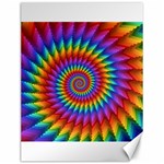 Psychedelic Rainbow Spiral Canvas 12  x 16 