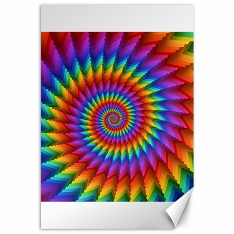 Psychedelic Rainbow Spiral Canvas 12  x 18  from ArtsNow.com 11.88 x17.36  Canvas - 1