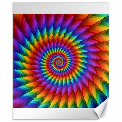 Psychedelic Rainbow Spiral Canvas 16  x 20  from ArtsNow.com 15.75 x19.29  Canvas - 1