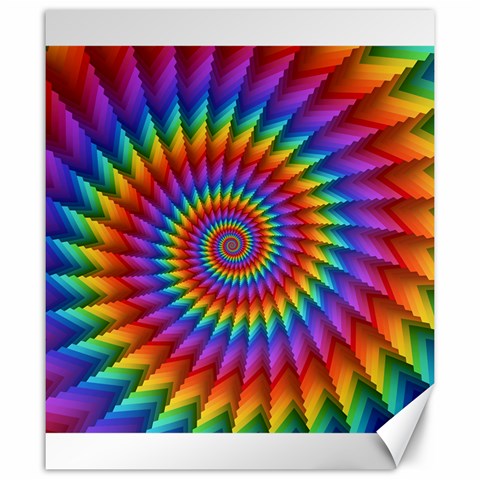 Psychedelic Rainbow Spiral Canvas 20  x 24  from ArtsNow.com 19.57 x23.15  Canvas - 1