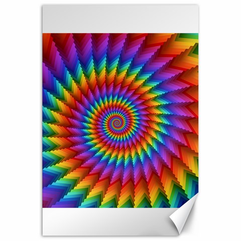 Psychedelic Rainbow Spiral Canvas 20  x 30  from ArtsNow.com 19.62 x28.9  Canvas - 1