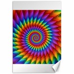 Psychedelic Rainbow Spiral Canvas 20  x 30 