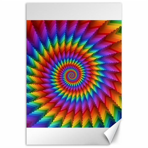 Psychedelic Rainbow Spiral Canvas 24  x 36  from ArtsNow.com 23.35 x34.74  Canvas - 1