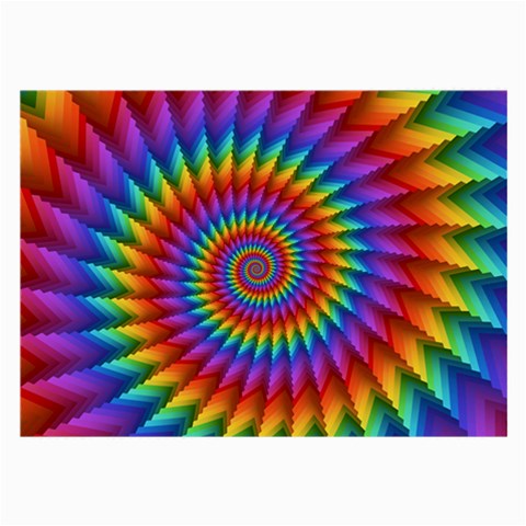 Psychedelic Rainbow Spiral Large Glasses Cloth from ArtsNow.com Front