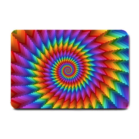 Psychedelic Rainbow Spiral Small Doormat from ArtsNow.com 24 x16  Door Mat