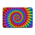 Psychedelic Rainbow Spiral Small Doormat