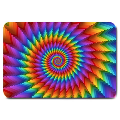 Psychedelic Rainbow Spiral Large Doormat from ArtsNow.com 30 x20  Door Mat