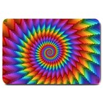 Psychedelic Rainbow Spiral Large Doormat