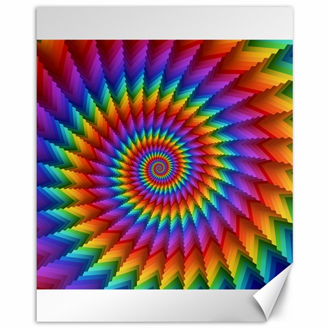 Psychedelic Rainbow Spiral Canvas 11  x 14  from ArtsNow.com 10.95 x13.48  Canvas - 1