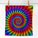 Psychedelic Rainbow Spiral Face Towel