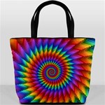 Psychedelic Rainbow Spiral Bucket Bag