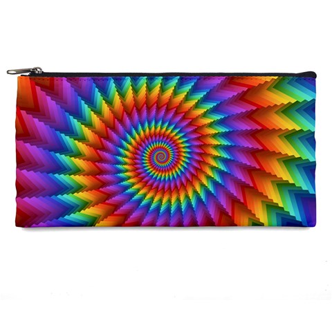 Psychedelic Rainbow Spiral Pencil Case from ArtsNow.com Front