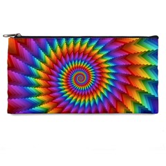 Psychedelic Rainbow Spiral Pencil Case from ArtsNow.com Front