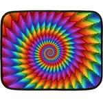 Psychedelic Rainbow Spiral Double Sided Fleece Blanket (Mini)