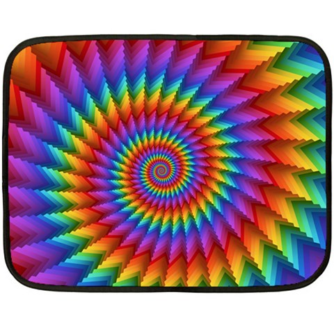 Psychedelic Rainbow Spiral Double Sided Fleece Blanket (Mini) from ArtsNow.com 35 x27  Blanket Back